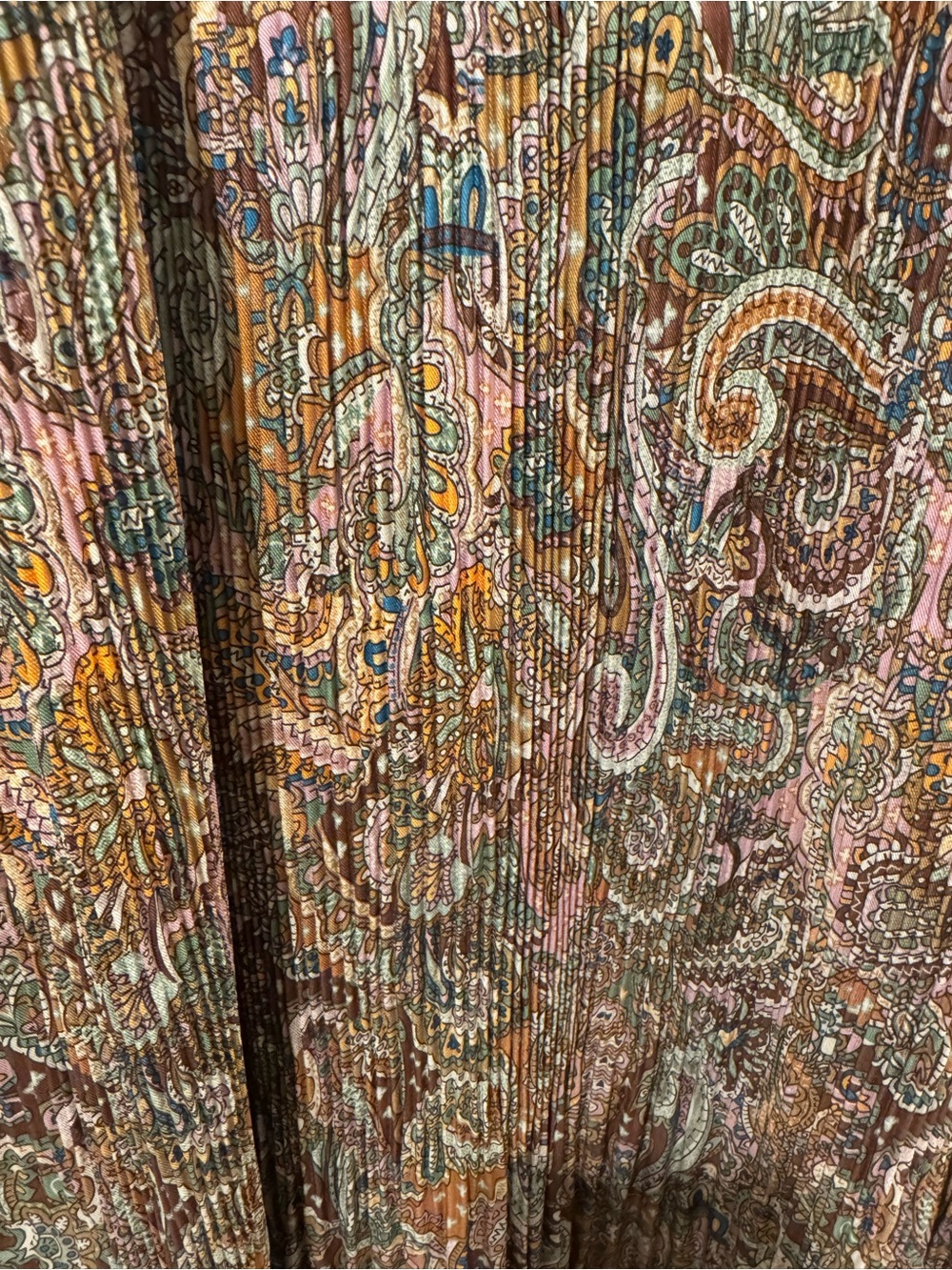 Current Air Paisley Midi Dress in Pink, Brown & Green Accents - Picture 3 of 9